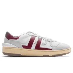 Lanvin Clay Low Top - White/Burgundy