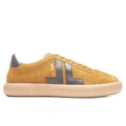 Lanvin Glen Leather & Suede Low Top Sneaker - Mustard