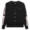 Amiri Leopard Bones Cardigan - Black