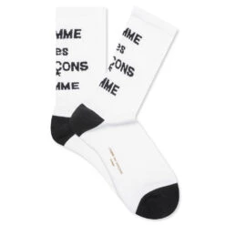 Logo Crew Socks - White