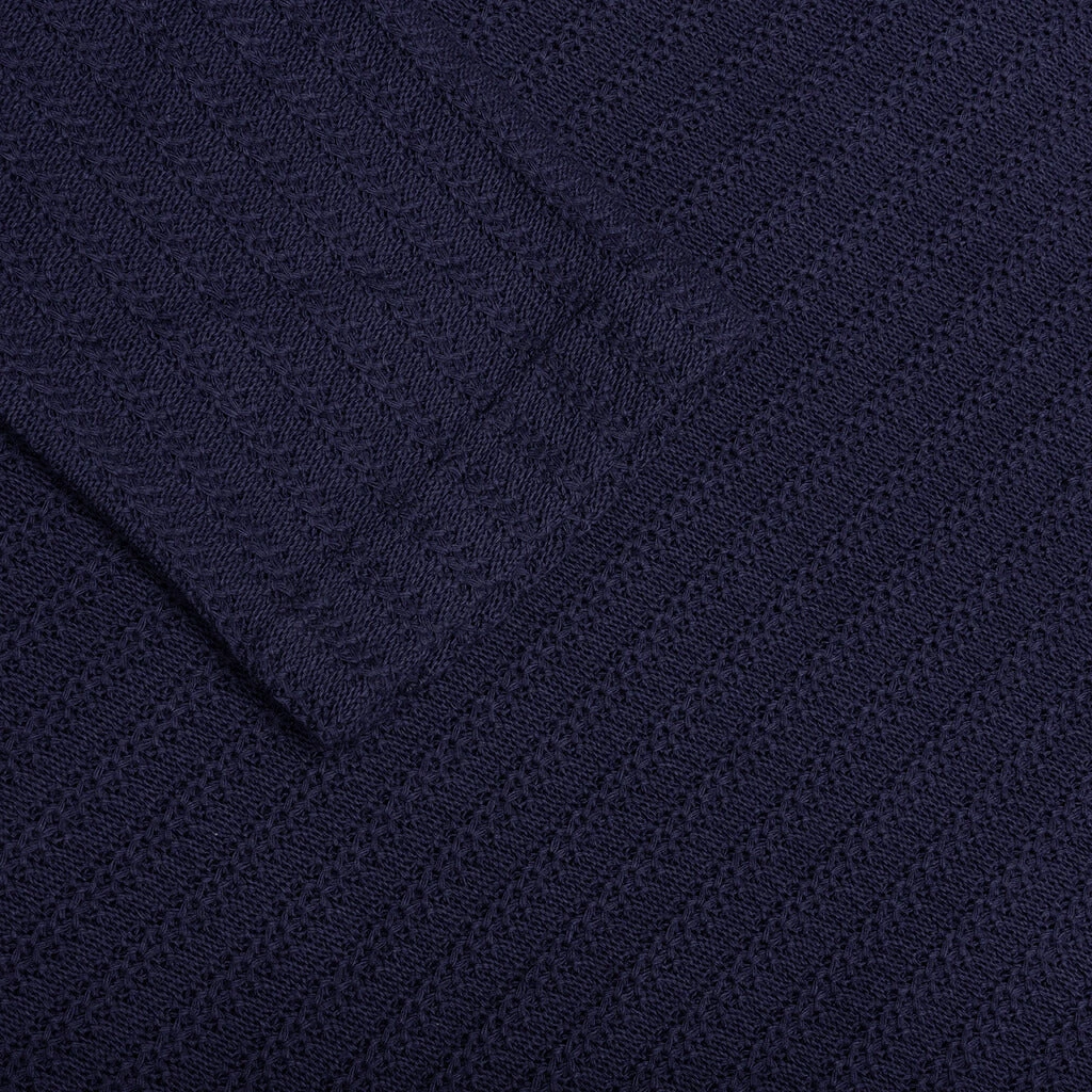 Long Sleeve Knit Polo - Navy 5 Long Sleeve Knit Polo - Navy - Image 3