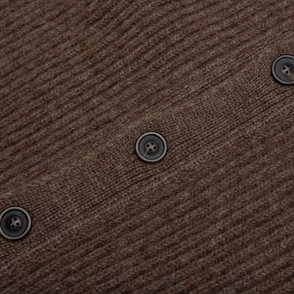 Maison Margiela Button-Up Long-Sleeved Cardigan - Walnut 5 Maison Margiela Button-Up Long-Sleeved Cardigan - Walnut - Image 3