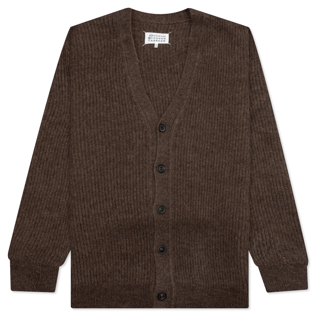 Maison Margiela Button-Up Long-Sleeved Cardigan - Walnut 3 Maison Margiela Button-Up Long-Sleeved Cardigan - Walnut