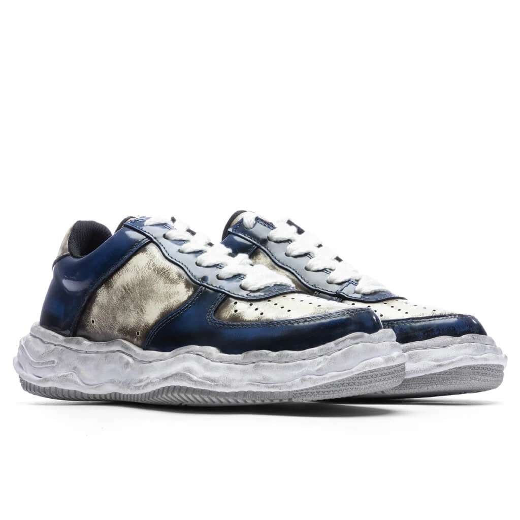 Wayne Brushed Patent Leather Low - Blue 4 Wayne Brushed Patent Leather Low - Blue - Image 2