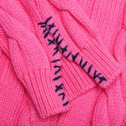 Marni Stitch Detail Cable Knit Cardigan - Fuchsia Fluo -Feature Clothing Marni 086Q0 Cardigan Fuchsia Fluo CDMG0086Q0 UFWH07 00C73 10 25 22 Feature VR 2