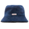 Marni Corduroy Bucket Hat - Blue 2 Marni Corduroy Bucket Hat - Blue -Feature Clothing Marni 088QX Hat Blue CLZC0088QX TCZ39 00B64 09 26 22 Feature VR