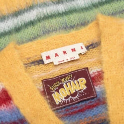 Marni Striped Mohair Cardigan - Multi -Feature Clothing Marni Striped Mohair Cardigan Multi CDMG0051Q0 UFU107 V2X99 05 01 23 Feature KN 6