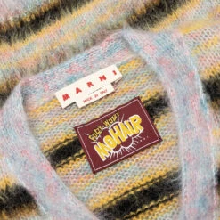 Marni V-Neck Mohair Stripe Cardigan - Multi -Feature Clothing Marni V Neck Mohair Stripe Cardigan Multi CDMG0051Q0 UFU107 RGX99 11 29 22 Feature JP 6