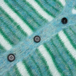 Marni V-Neck Mohair Stripe Cardigan - Turquoise -Feature Clothing Marni V Neck Mohair Stripe Cardigan Turquoise CDMG0051Q0 UFU107 RGB38 11 29 22 NF RENAME MG 02