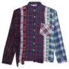 7 Cuts Flannel Shirt - Navy/Red 1 7 Cuts Flannel Shirt - Navy/Red -Feature Clothing Needles 7 Cuts Flannel Shirt Navy Red JO286 A XS 09 29 2021 01