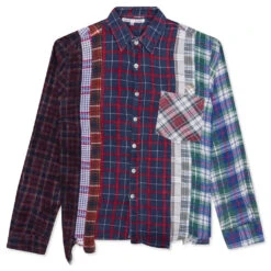7 Cuts Flannel Shirt - Navy/Red