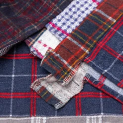 7 Cuts Flannel Shirt - Navy/Red -Feature Clothing Needles 7 Cuts Flannel Shirt Navy Red JO286 A XS 09 29 2021 01 4