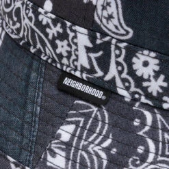 Bandana Chopped Hat - Black -Feature Clothing Neighborhood Bandana Chopped Hat Black 212YGNH HT10 09 30 2021 01 3