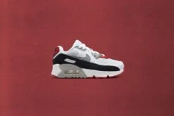 Nike Air Max 90 (PS) - Photon Dust/Particle Grey/Varsity Red -Feature Clothing Nike Air Max 90 PS Photon Dust Particle Grey Varsity Red CD6867 019 Feature April 17 2022 01