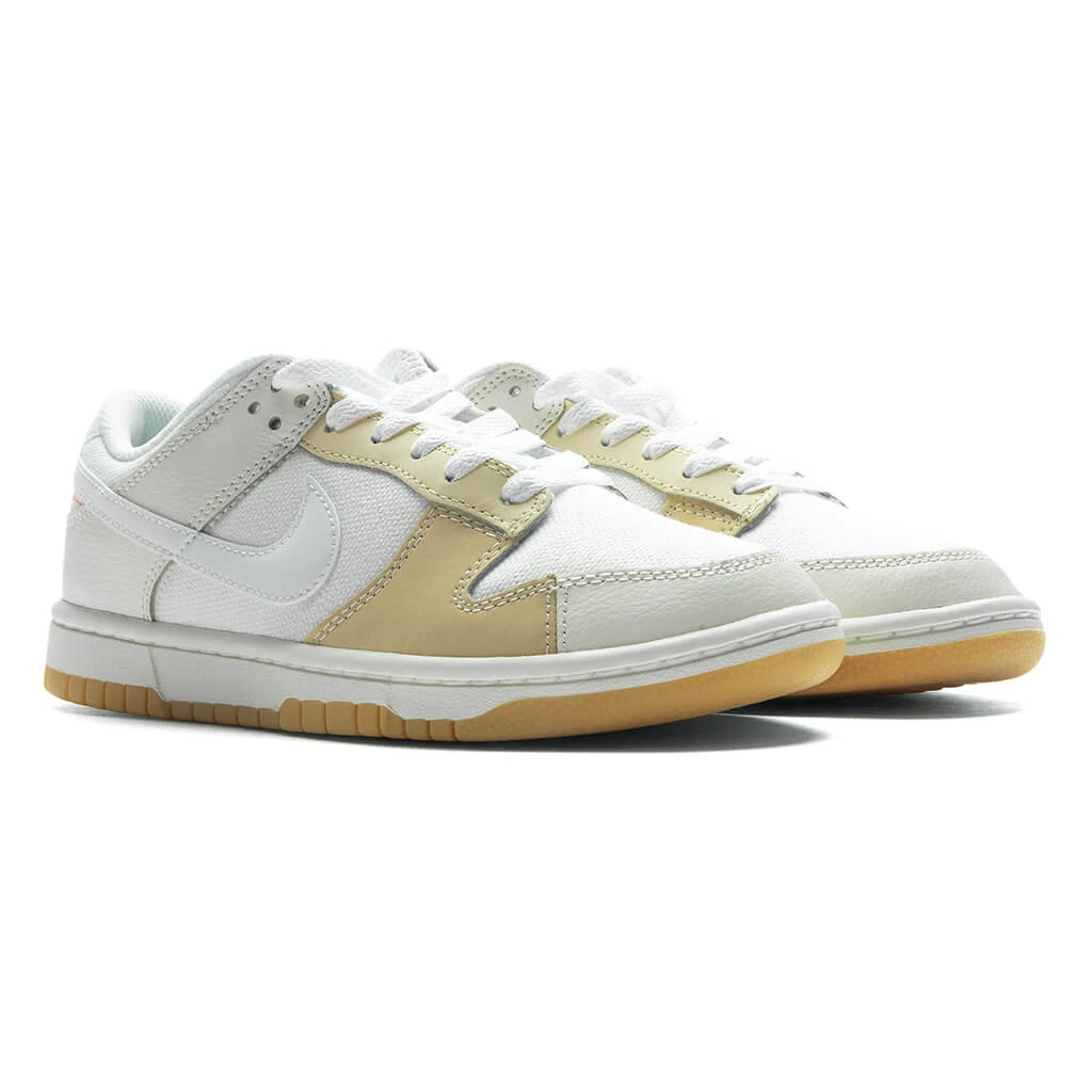 Nike Dunk Low SE Patchwork - White/Sail/White 4 Nike Dunk Low SE Patchwork - White/Sail/White - Image 2