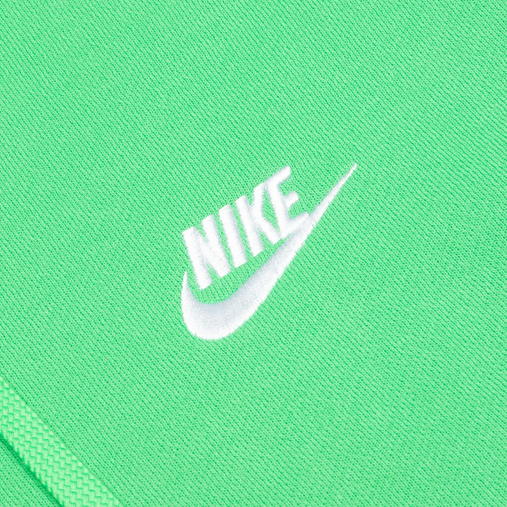Nike Sportswear Club Fleece Full-Zip Hoodie - LT Green Spark/LT Green Spark/White 5 Nike Sportswear Club Fleece Full-Zip Hoodie - LT Green Spark/LT Green Spark/White - Image 3