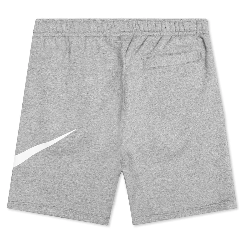Nike Sportswear Club Graphic Shorts - Dark Grey Heather/White 4 Nike Sportswear Club Graphic Shorts - Dark Grey Heather/White - Image 2