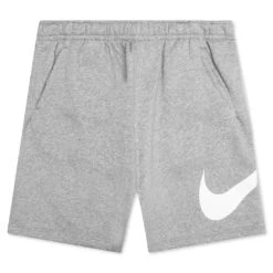 Nike Sportswear Club Graphic Shorts - Dark Grey Heather/White