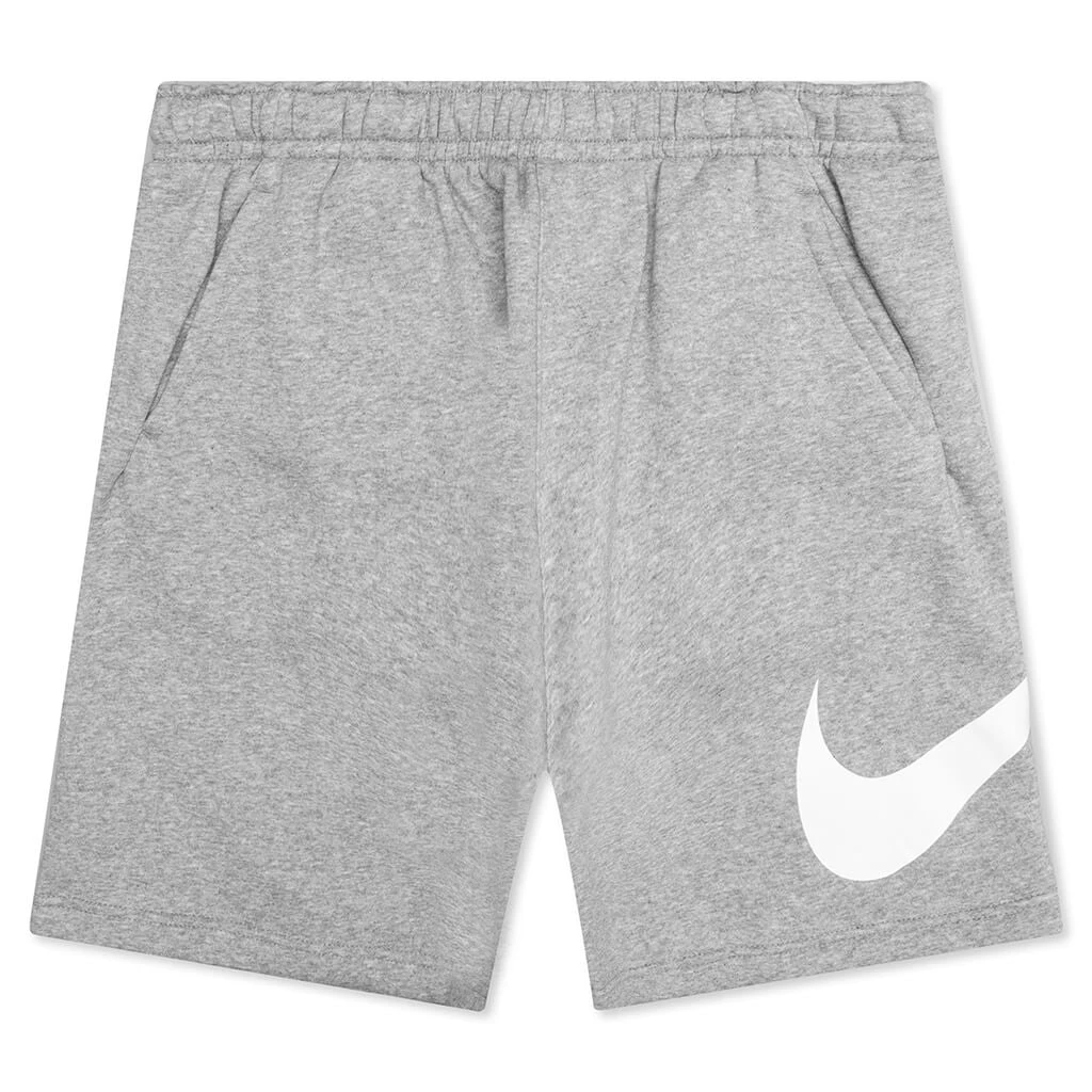 Nike Sportswear Club Graphic Shorts - Dark Grey Heather/White 3 Nike Sportswear Club Graphic Shorts - Dark Grey Heather/White