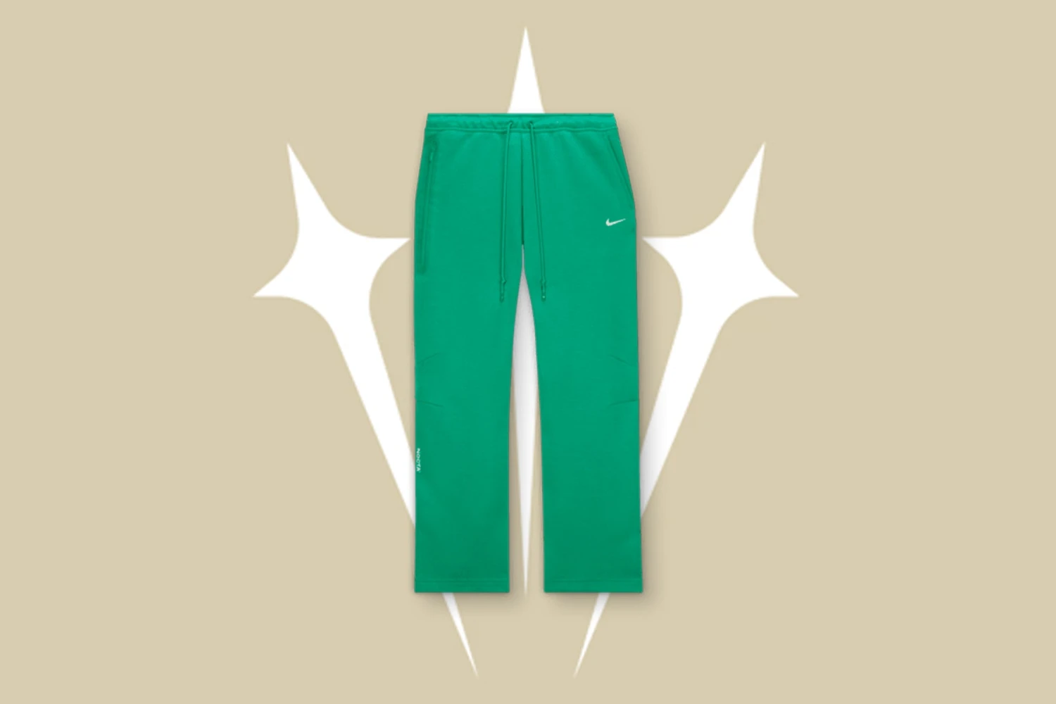 Nike X NOCTA Tech Fleece Open-Hem Pant - Stadium Green/Sail 9 Nike X NOCTA Tech Fleece Open-Hem Pant - Stadium Green/Sail - Image 7