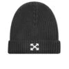 Arrow Beanie - Black/Optic White 2 Arrow Beanie - Black/Optic White -Feature Clothing Off White c o Virgil Abloh Arrow Beanie Black Optic White OMLC022F22KNI0011002 11 20 22 Feature JM