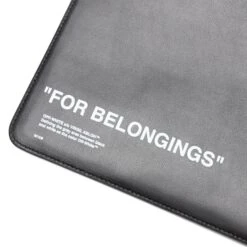 Calf Skin Quote Pouch - Black/White 7 Calf Skin Quote Pouch - Black/White -Feature Clothing Off White c o Virgil Abloh Calf Skin Quote Pouch Black White OMNM001R21LEA0011001 12 09 2020 01 3
