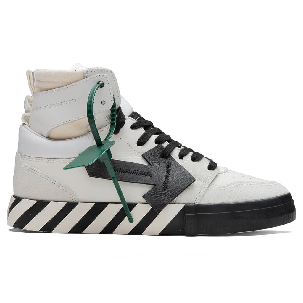 High Top Vulcanized Leather - White/black 3 High Top Vulcanized Leather - White/black