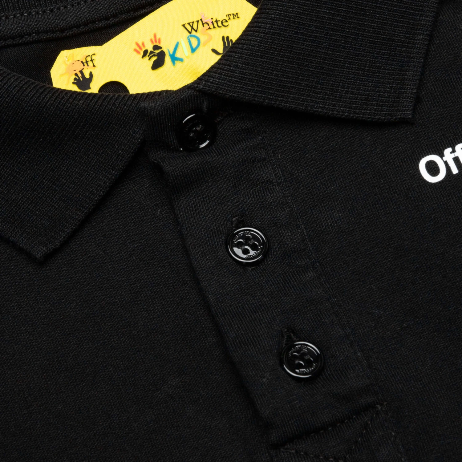 Kids Rubber Arrow S/S Polo - Black/White 5 Kids Rubber Arrow S/S Polo - Black/White - Image 3