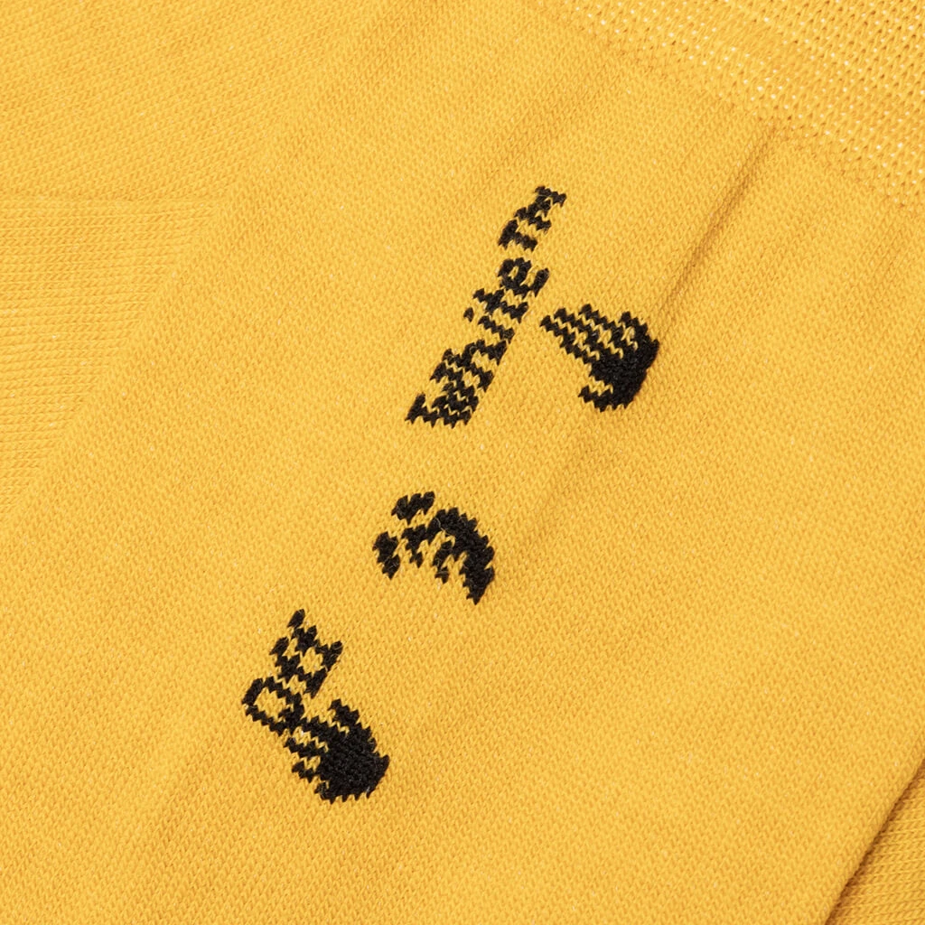 OW Logo Wool Socks - Bright Marigold/Black 4 OW Logo Wool Socks - Bright Marigold/Black - Image 2