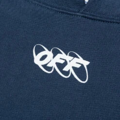 Mirko First Over Hoodie - Dark Blue/White 9 Mirko First Over Hoodie - Dark Blue/White -Feature Clothing Off White co Virgil Abloh Mirko First Over Hoodie Dark Blue White OMBB037F20FLE0074901 10 30 2020 01