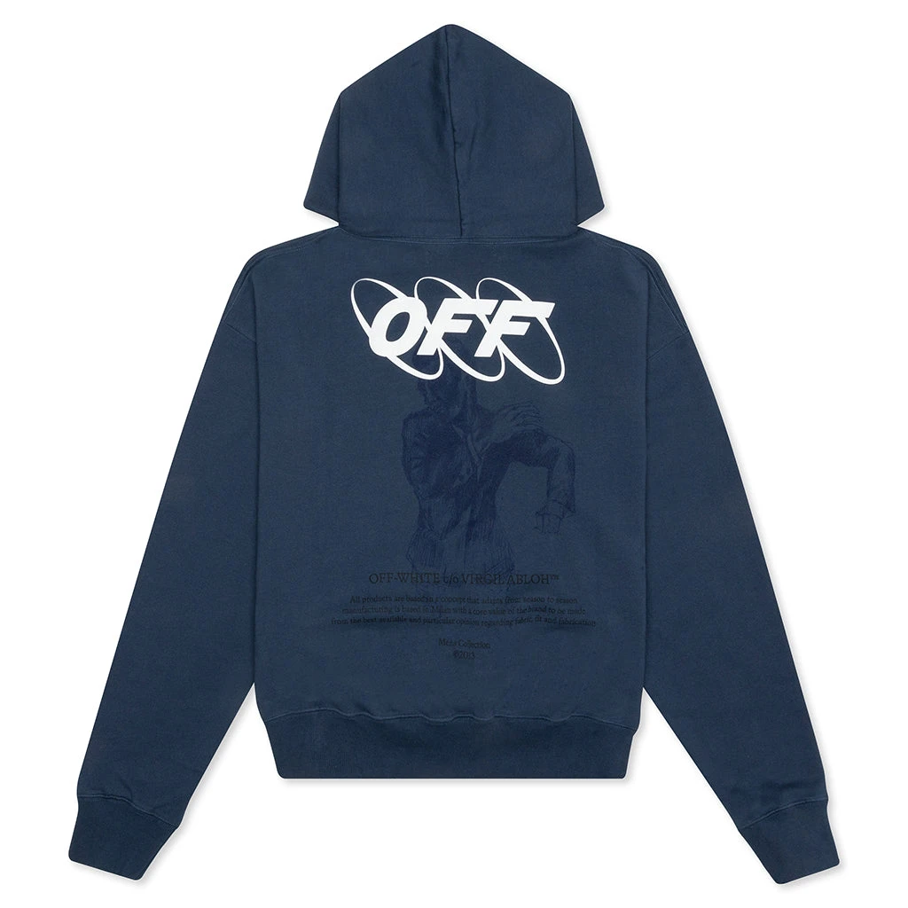 Mirko First Over Hoodie - Dark Blue/White 4 Mirko First Over Hoodie - Dark Blue/White - Image 2