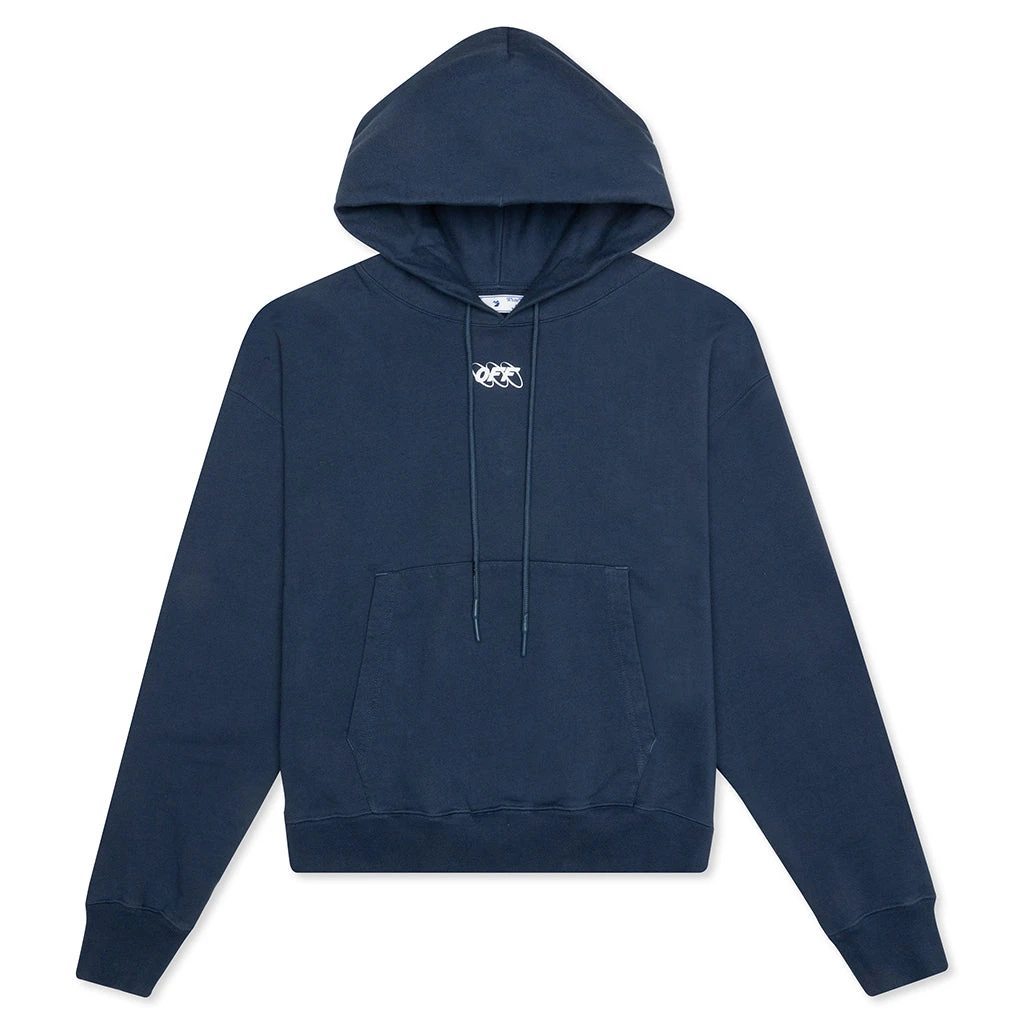 Mirko First Over Hoodie - Dark Blue/White 3 Mirko First Over Hoodie - Dark Blue/White