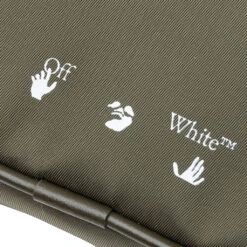 OW Logo Nylon Pouch Bag - Green/Black -Feature Clothing Off White co Virgil Abloh OW Logo Nylon Pouch Bag Green Black OMNM017F21FAB0015510 09 09 2021 01 3