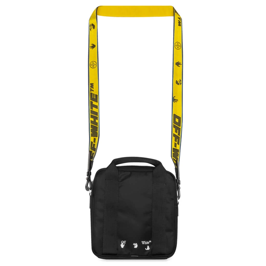 OW Nylon Squared Shoulder Bag - Black/White 3 OW Nylon Squared Shoulder Bag - Black/White