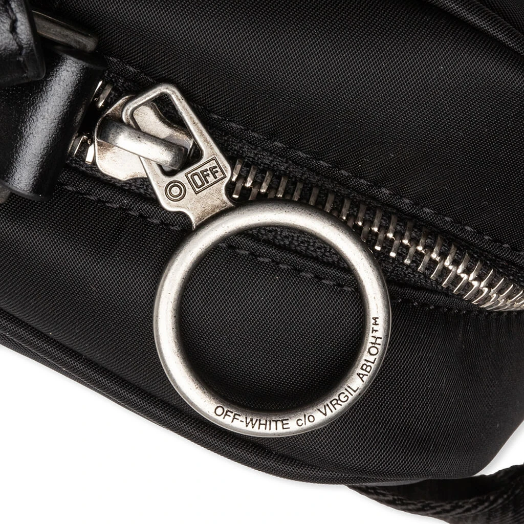 OW Nylon Squared Shoulder Bag - Black/White 5 OW Nylon Squared Shoulder Bag - Black/White - Image 3