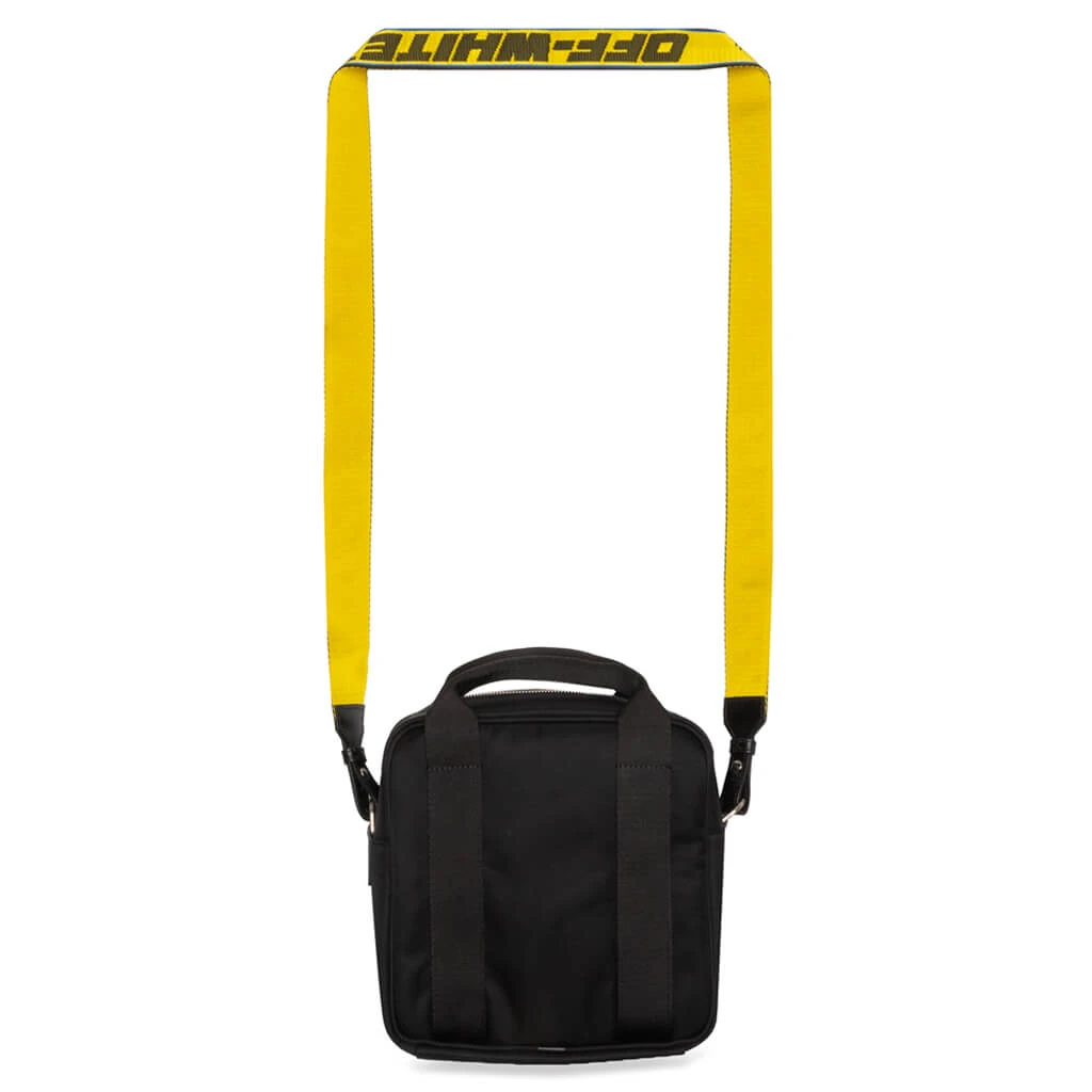 OW Nylon Squared Shoulder Bag - Black/White 4 OW Nylon Squared Shoulder Bag - Black/White - Image 2