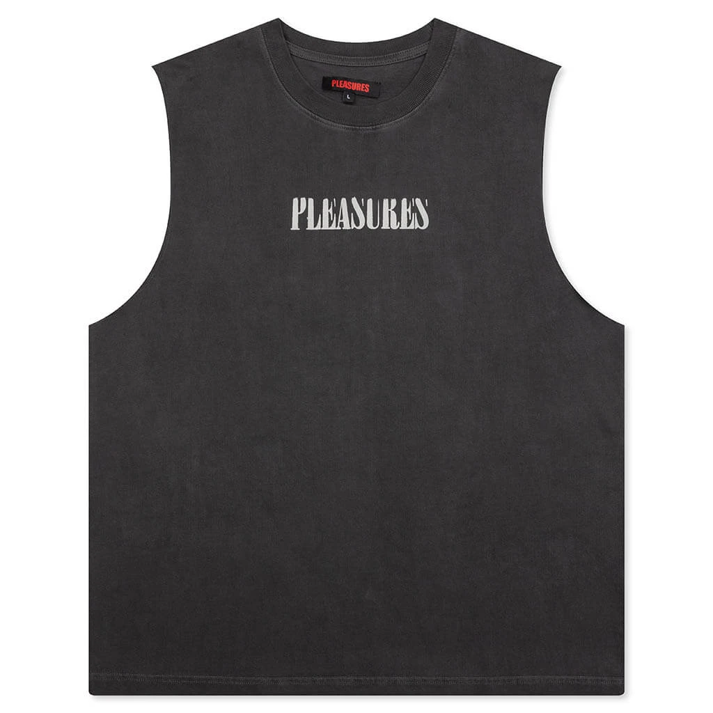 Pleasures Onyx Sleeveless Shirt - Faded Black 3 Pleasures Onyx Sleeveless Shirt - Faded Black