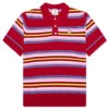 Casablanca Oversized Striped Polo - Multi Dark Red 2 Casablanca Oversized Striped Polo - Multi Dark Red -Feature Clothing Oversized Striped Polo Multi Dark Red MS25 KW 906 01 01 28 25 Feature VR