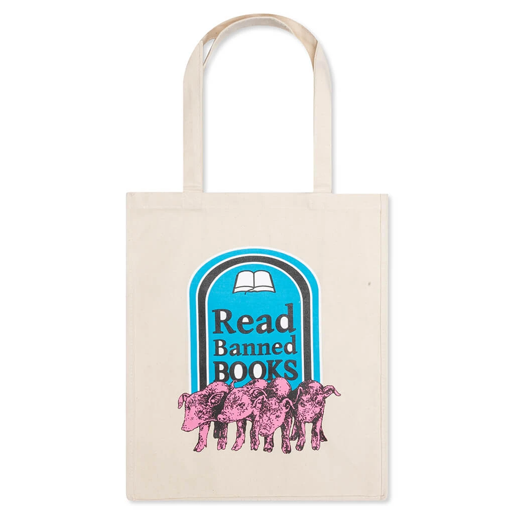 Pleasures Banned Books Tote - Natural 3 Pleasures Banned Books Tote - Natural