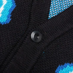 Pleasures Volt Jacquard Cardigan - Black -Feature Clothing PLEASURES Volt Jacquard Cardigan Black P22SP025 BLACK 04 25 22 Feature 54