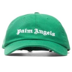 Palm Angels Classic Logo Cap - Forest Green/White