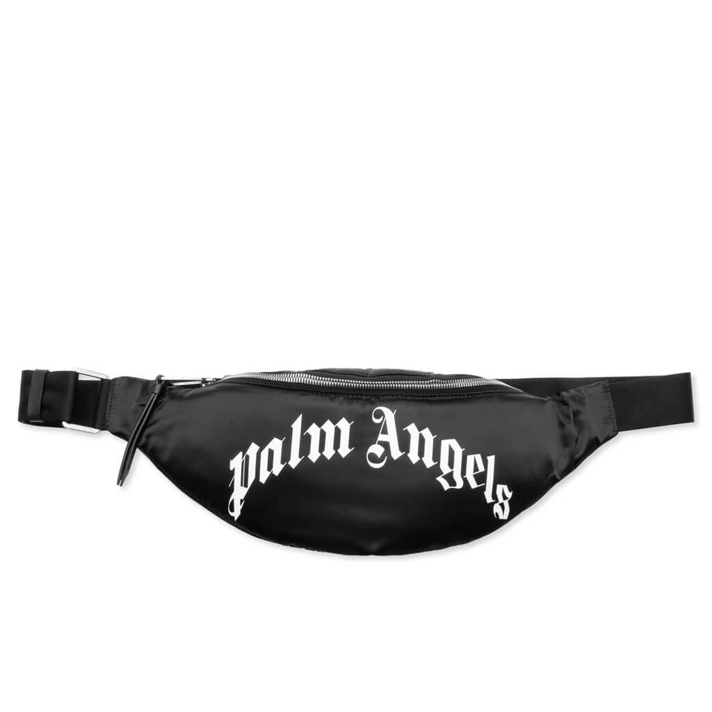 Palm Angels Curved Logo Fannypack - Black/White 3 Palm Angels Curved Logo Fannypack - Black/White