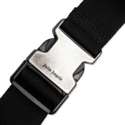 Palm Angels Classic Logo Fannypack - Black/White -Feature Clothing Palm Angels Curved Logo Fannypack Black White PMNO004C99FAB0011001 05 15 22 Feature 7