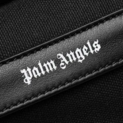 Palm Angels Classic Logo Fannypack - Black/White -Feature Clothing Palm Angels Curved Logo Fannypack Black White PMNO004C99FAB0011001 05 15 22 Feature 8