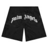 Palm Angels Curved Logo Swim Short - Black/White -Feature Clothing Palm Angels Curved Logo Swim Short Black White PMFA005C99FAB0011001 03 24 23 Feature KN