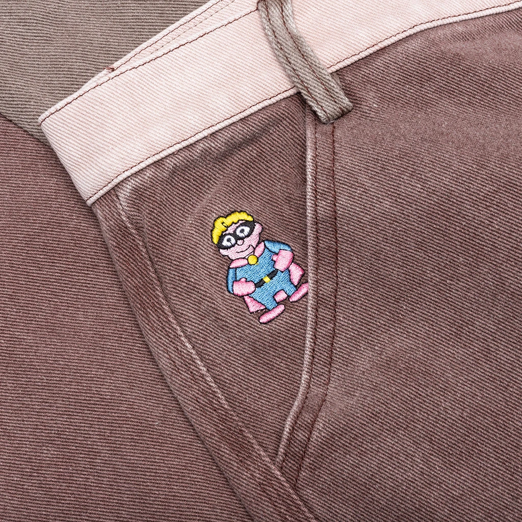 Patchwork Face Double Knee Pant - Brown/Multi 5 Patchwork Face Double Knee Pant - Brown/Multi - Image 3