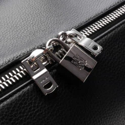 Amiri Pebbled Leather Weekender Bag - Black 9 Amiri Pebbled Leather Weekender Bag - Black -Feature Clothing Pebbled Leather Weekender Bag Black AMBGTH1007 001 03 09 25 Feature VR 8