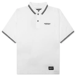 Pique Line S/S Polo Shirt - White
