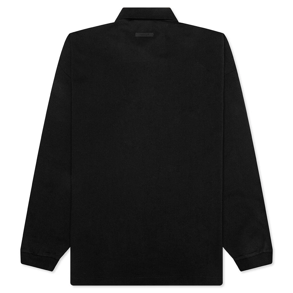 Pique L/S Polo - Black 4 Pique L/S Polo - Black - Image 2