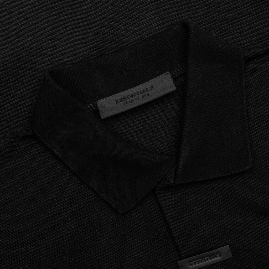 Pique L/S Polo - Black 5 Pique L/S Polo - Black - Image 3